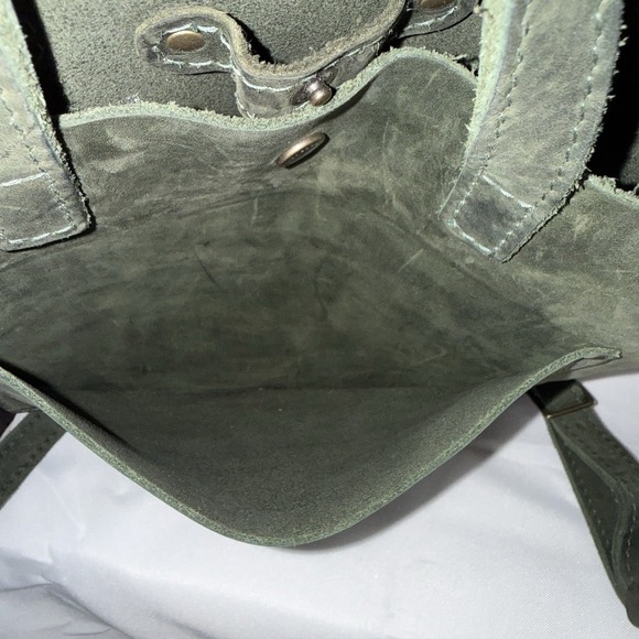 Portland Leather Goods PLG Mini Classic Crossbody Tote Bag Purse Forrest Green - Picture 5 of 13